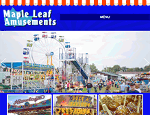 Tablet Screenshot of mapleleafamusements.com
